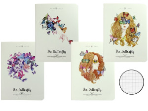 476545 Тетрадь "Be Butterfly", 24 листа, в клетку, 10,5 х 14,2 см, в ассортименте Languo