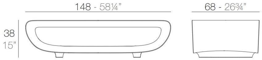 VONDOM Низкий садовый стол Bum bum sun-id-1406335 - Вид №3