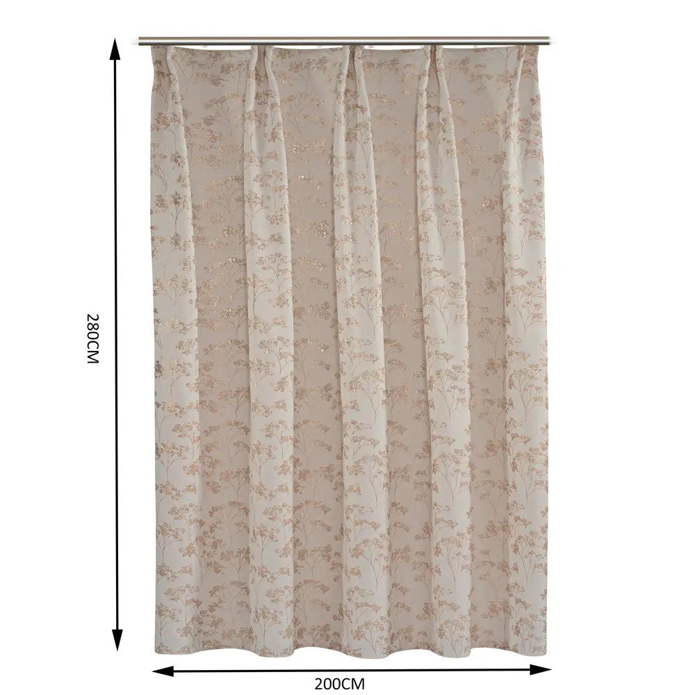 Штора на ленте Inspire Ovis 200x280 см цвет бежево-золотистый 83561970 STLM-2092480  - Вид №2