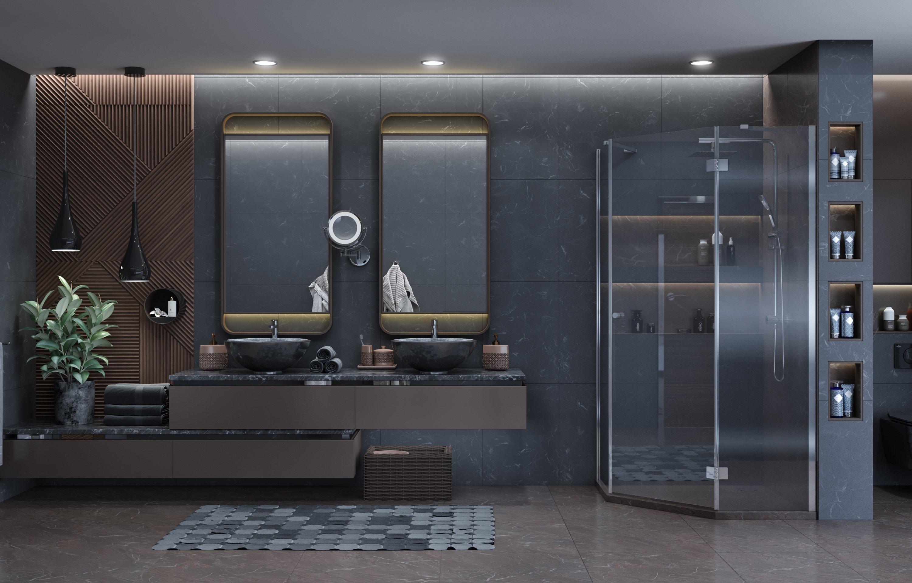 Душевое ограждение Ambassador Diamond 12011111R (900x900x2000), 1 место - Вид №2