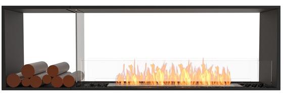 EcoSmart Fire Двухсторонняя каминная топка на биоэтаноле с панорамным остеклением Flex double sided fireplaces sun-id-1345161 - Вид №2