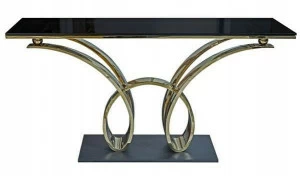Консоль черная с золотой фигурной ножкой Chateau UNICO  248894 Золото;черный