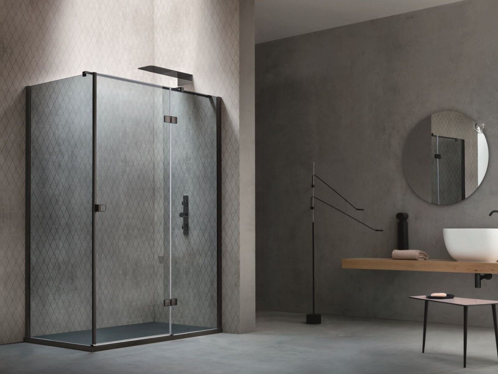 Угловая душевая кабина с распашной дверью ARBLU восемь ARCH-00143895