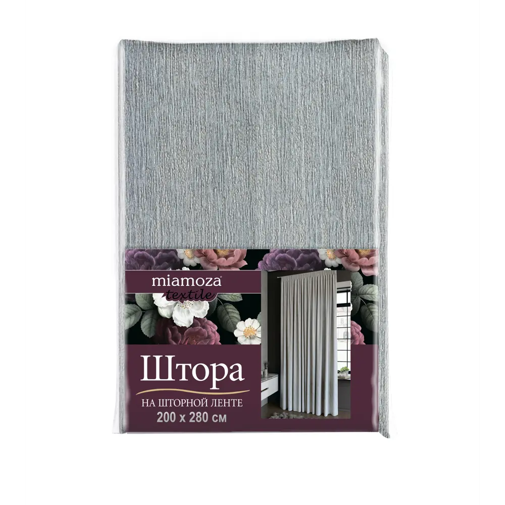 MIAMOZA Штора Торонто на ленте 200x280 см серо-бежевый жаккард 89398905 STLM-1570520 - Вид №4