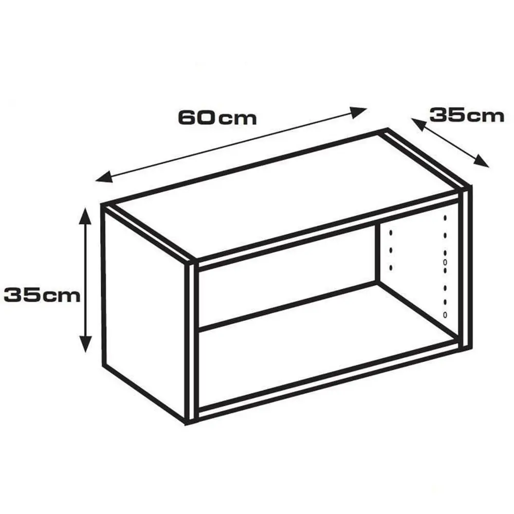 Каркас навесной 60x35x35 см, ЛДСП, цвет белый DELINIA STLM-2178817 - Вид №7
