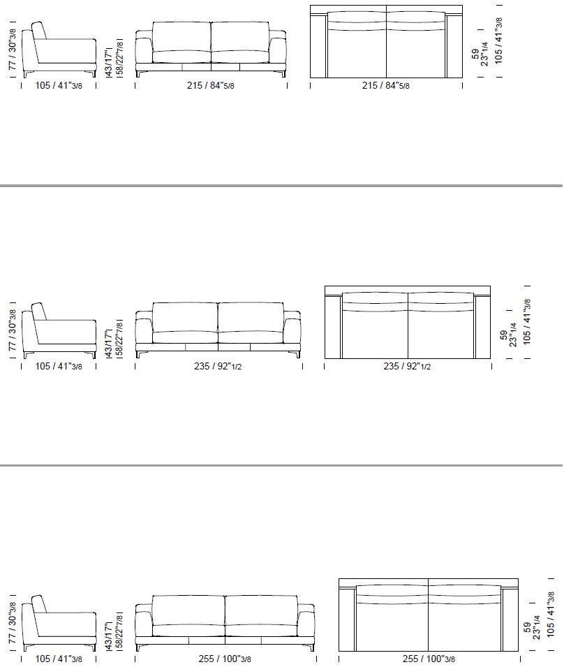 Borzalino 3-х местный кожаный диван Ben sun-id-1474124 - Вид №3