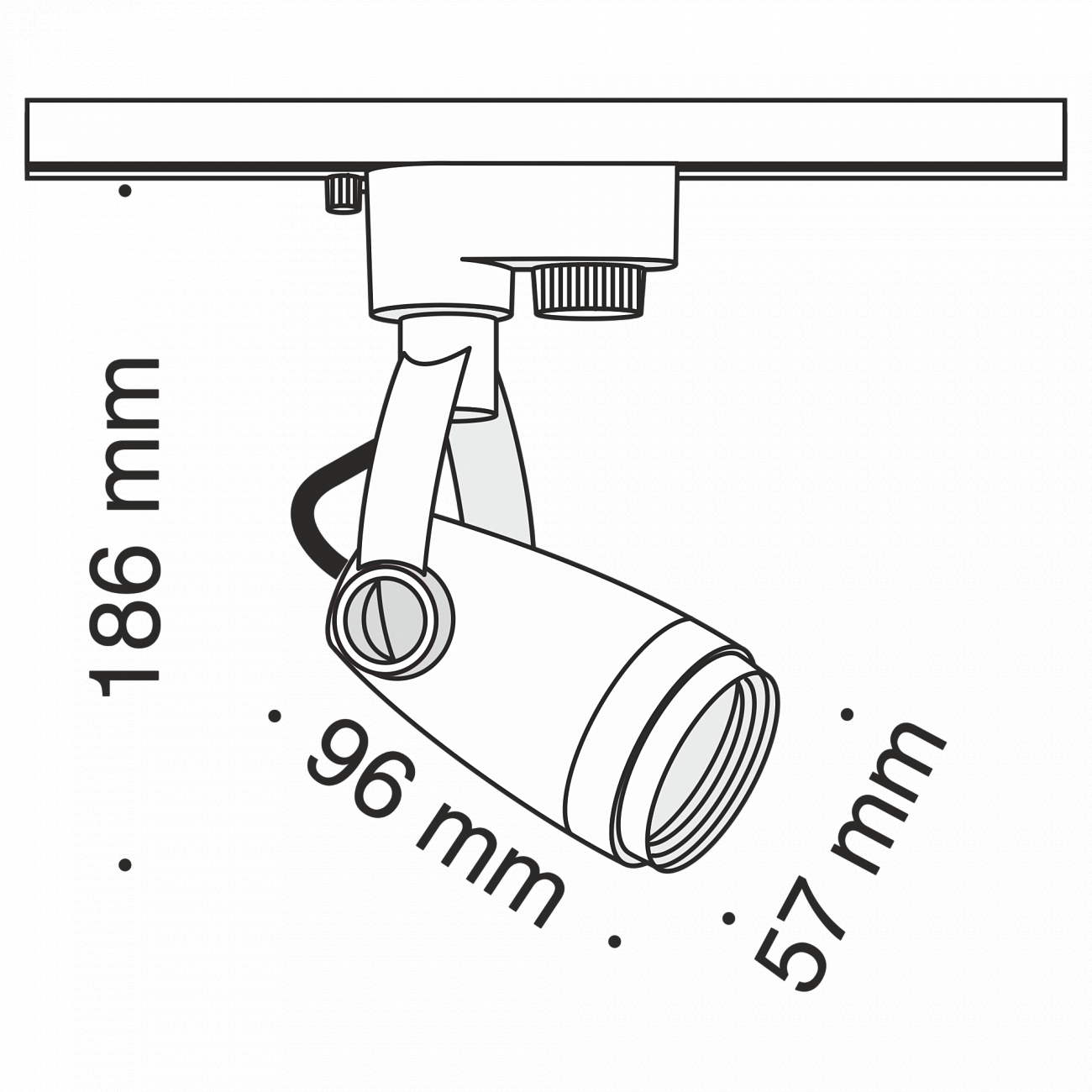 Трековый светильник черный TR001 TECHNICAL SINGLE PHASE TRACK SYSTEM 00-3956187 Черный  - Вид №1