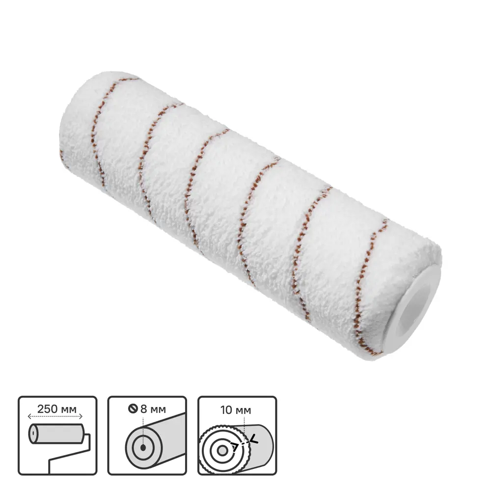 Валик Dexter для алкидных красок 250 мм с пластиковой втулкой 82800675 STLM-0036133