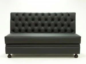 CREARTE COLLECTIONS Стеганая модульная кожаная скамья со спинкой  80