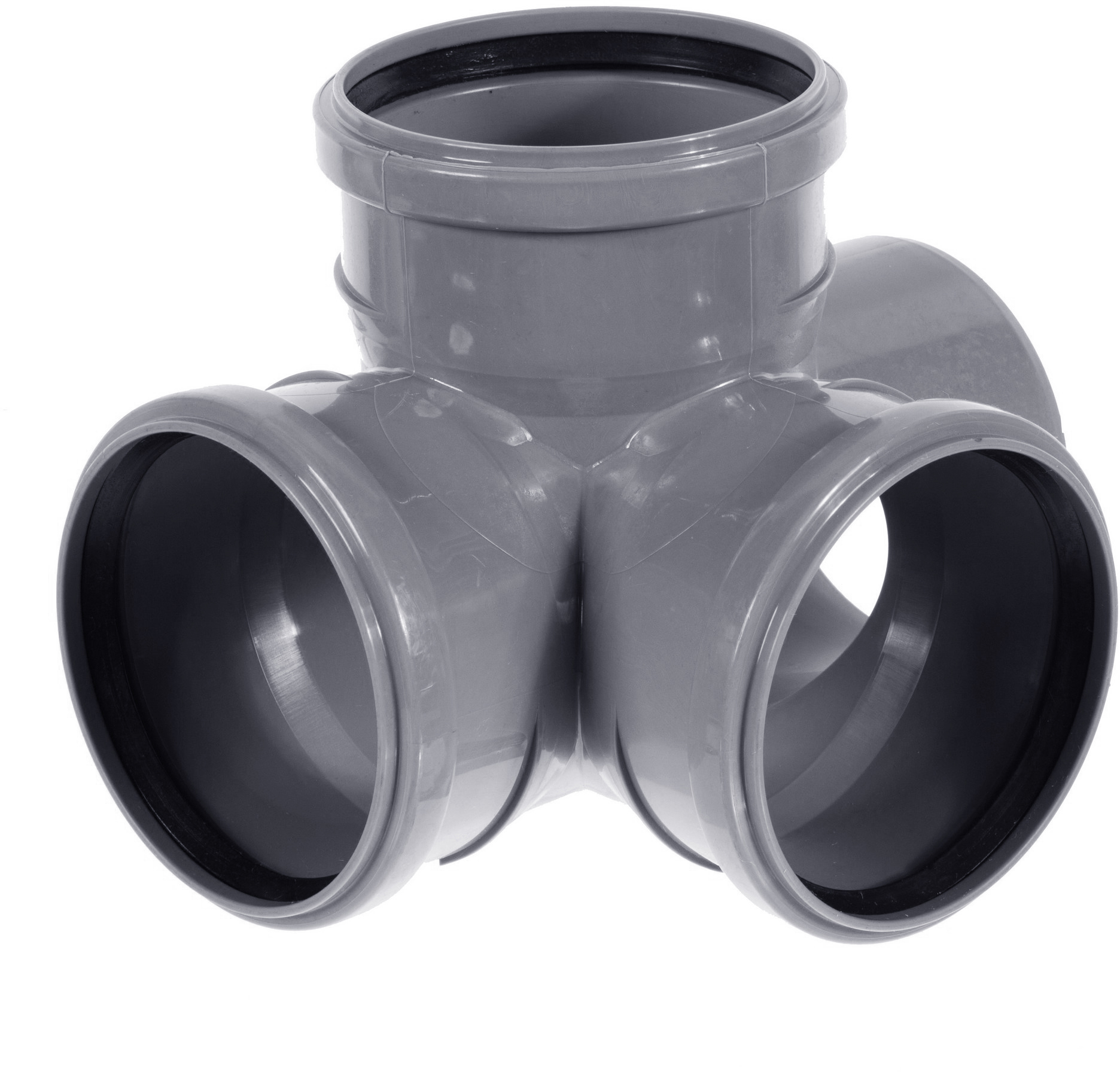 81952629 Крестовина двухплоскостная ø110x110x110/87° полипропилен STLM-0014900 ПОЛИТРОН