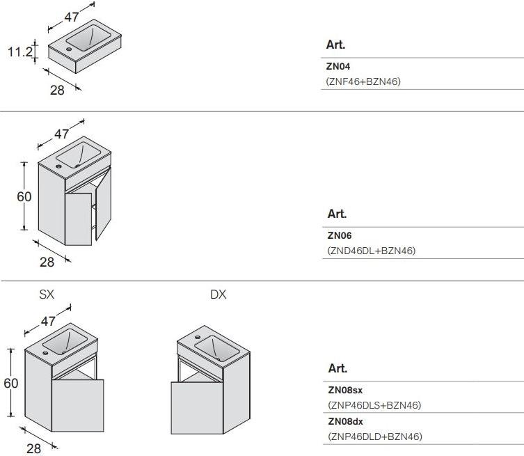 ARTELINEA Тумба под умывальник из хрусталя одинарная настенная Zen sun-id-1483566 - Вид №2