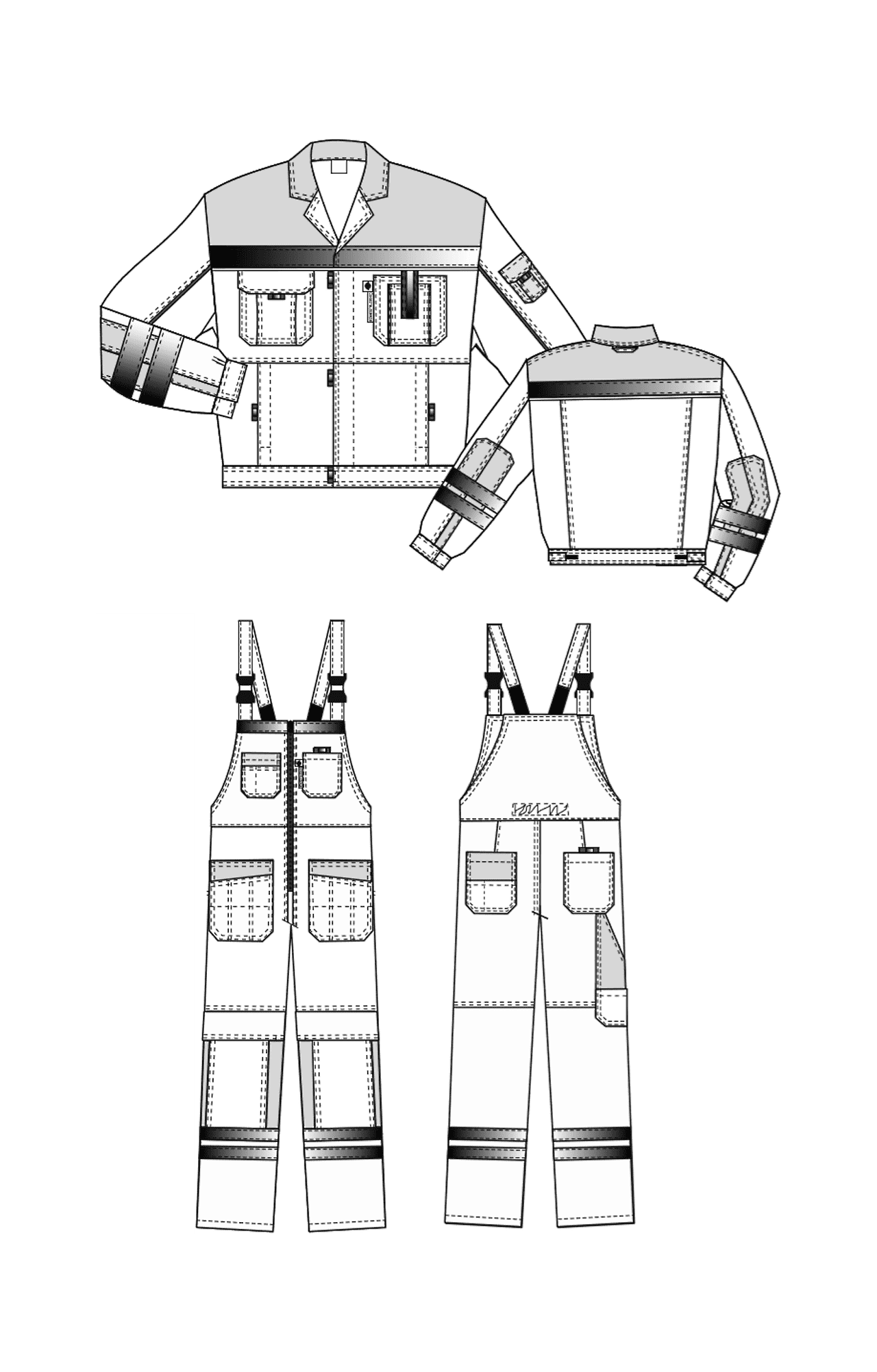 61848 Костюм "Профессионал-2" с СВП черно-оранжевый  Летняя спецодежда  размер 60-62/182-188  - Вид №6