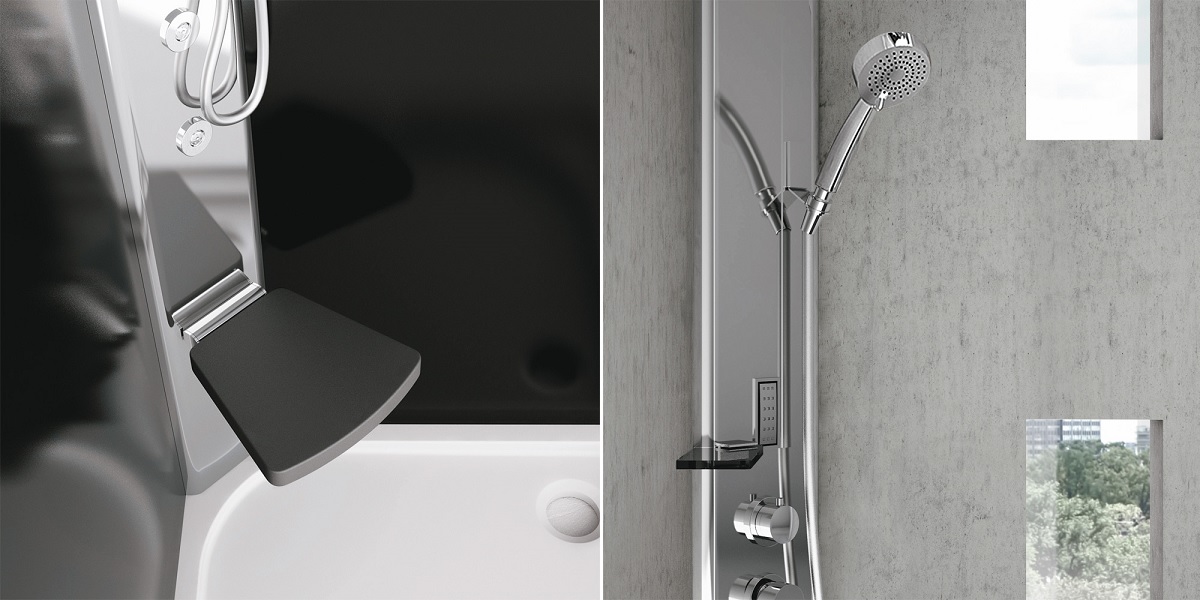 Душевая кабина угловая Sound COMFORT 90/70 см 1SDC4S5 Gruppo Geromin - Вид №2