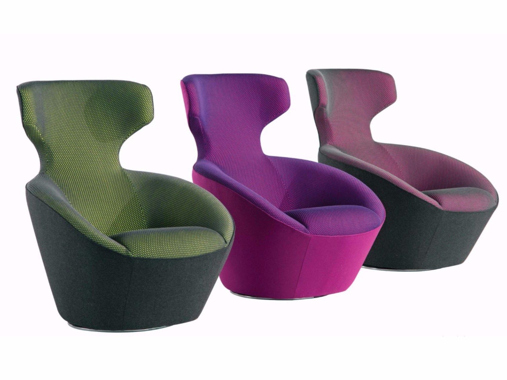 Тканевое вращающееся кресло с подголовником ROCHE BOBOIS Edito ARCH-00087497 - Вид №1