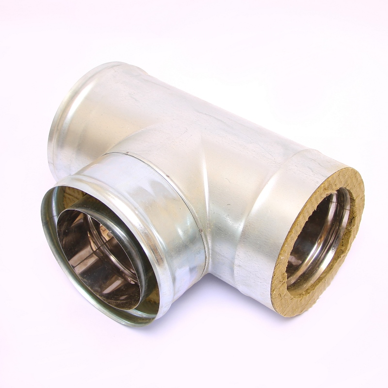 Сэндвич-тройник 90" Ferrum Ф150х210 оцинкованная сталь (430/0,5мм) FD11150T4FC - Вид №1