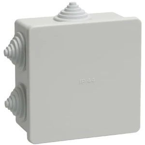 Распределительная коробка открытая IEK 85x85x40 мм 3 ввода IP44 цвет серый 82206464 STLM-2098140