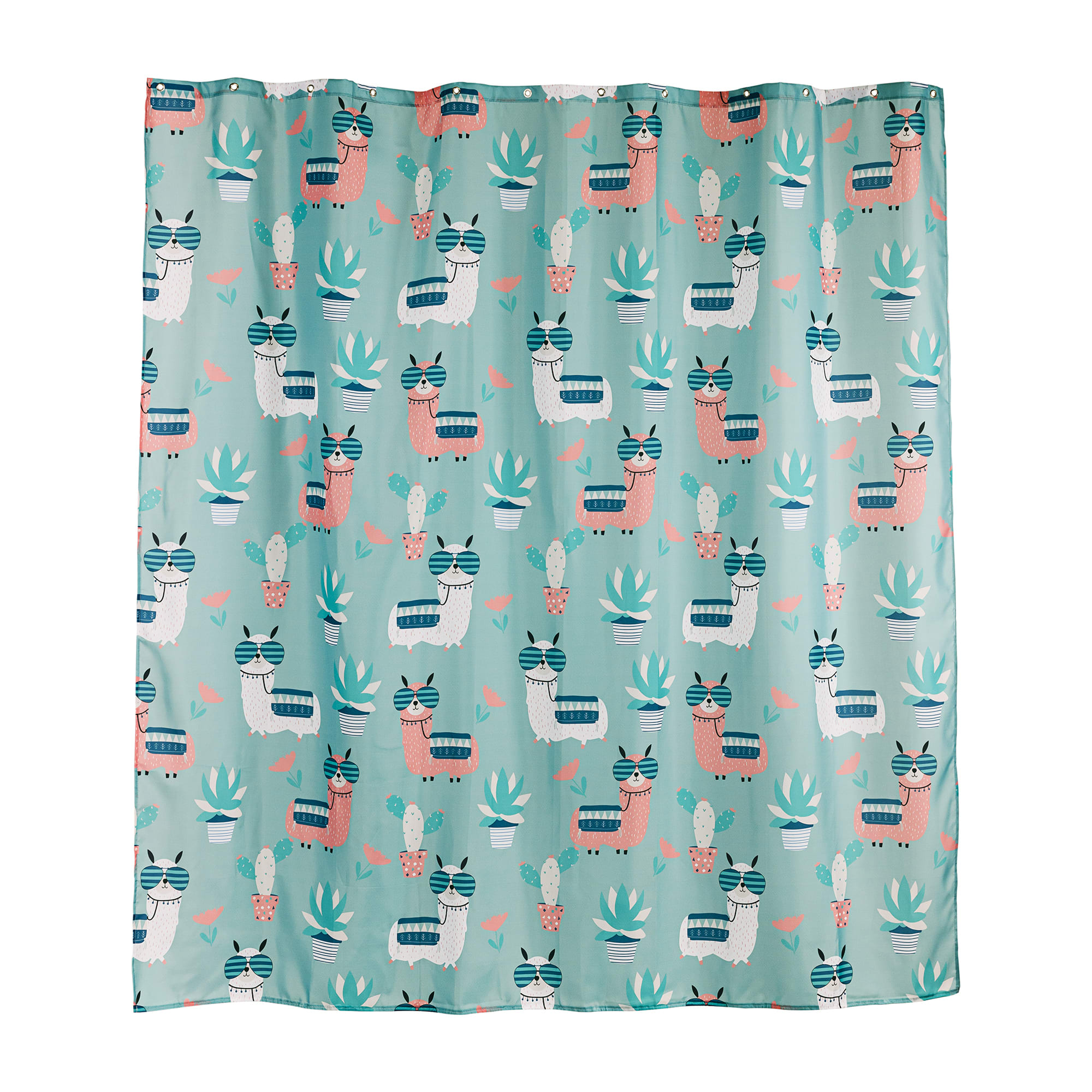 88109929 Штора для ванны 180x180 см, полиэстер, цвет зеленый Lama Santreyd - Вид №1