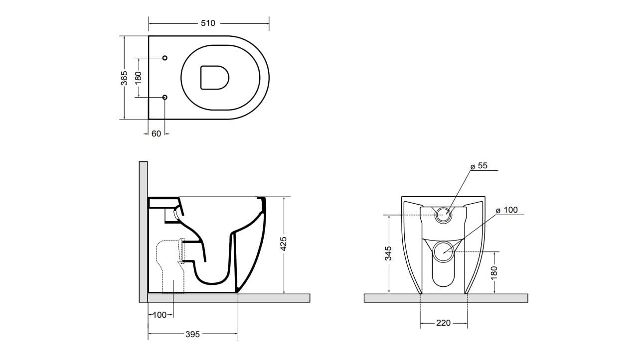 Напольный керамический туалет Axa Glomp ARCH-00025311 - Вид №4