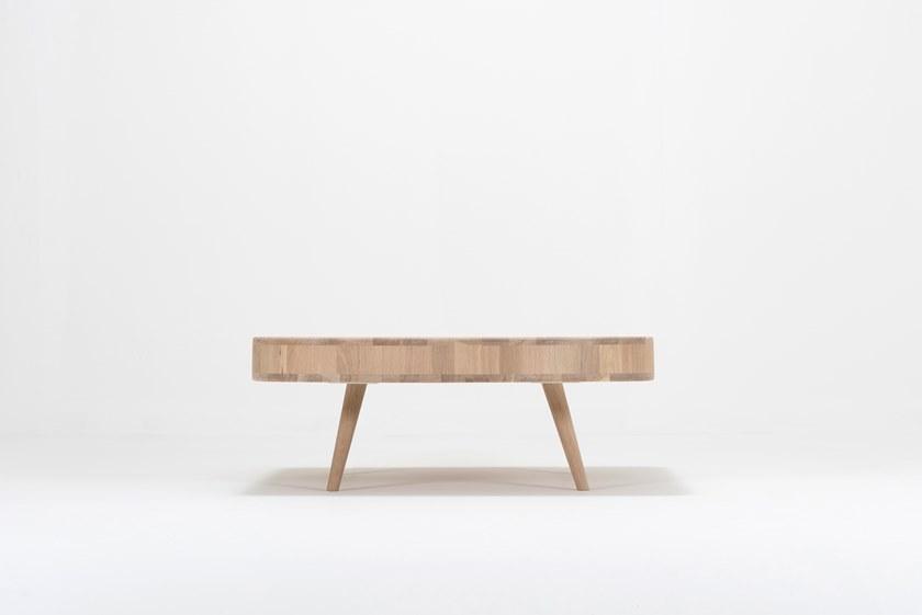 Gazzda Квадратный журнальный столик из дуба со встроенным ящиком Ena 020 - Вид №1