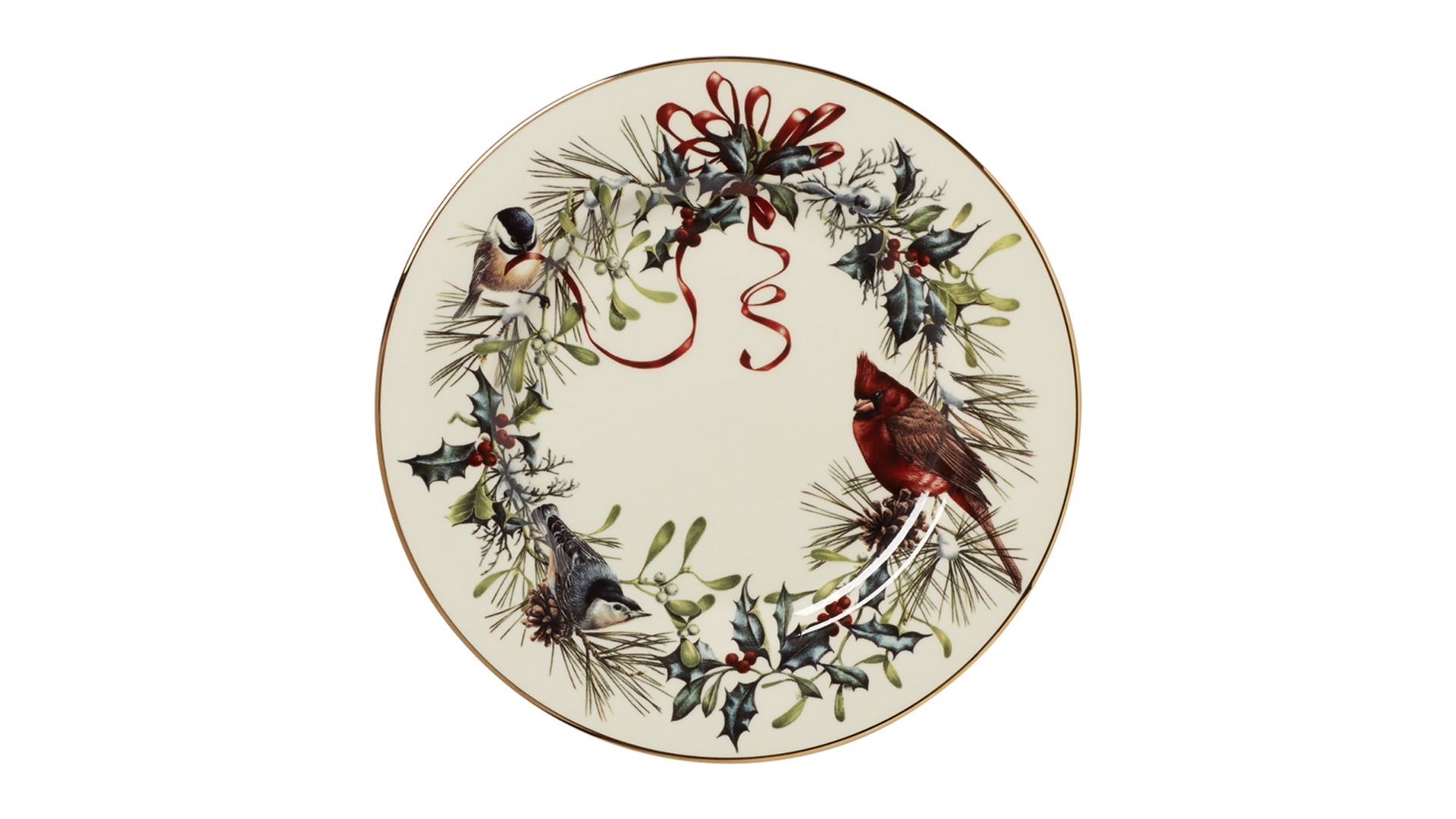 10669431 Lenox Набор тарелок закусочных Lenox "Кардинал" 23см, 6 шт Фарфор, Керамика  - Вид №1