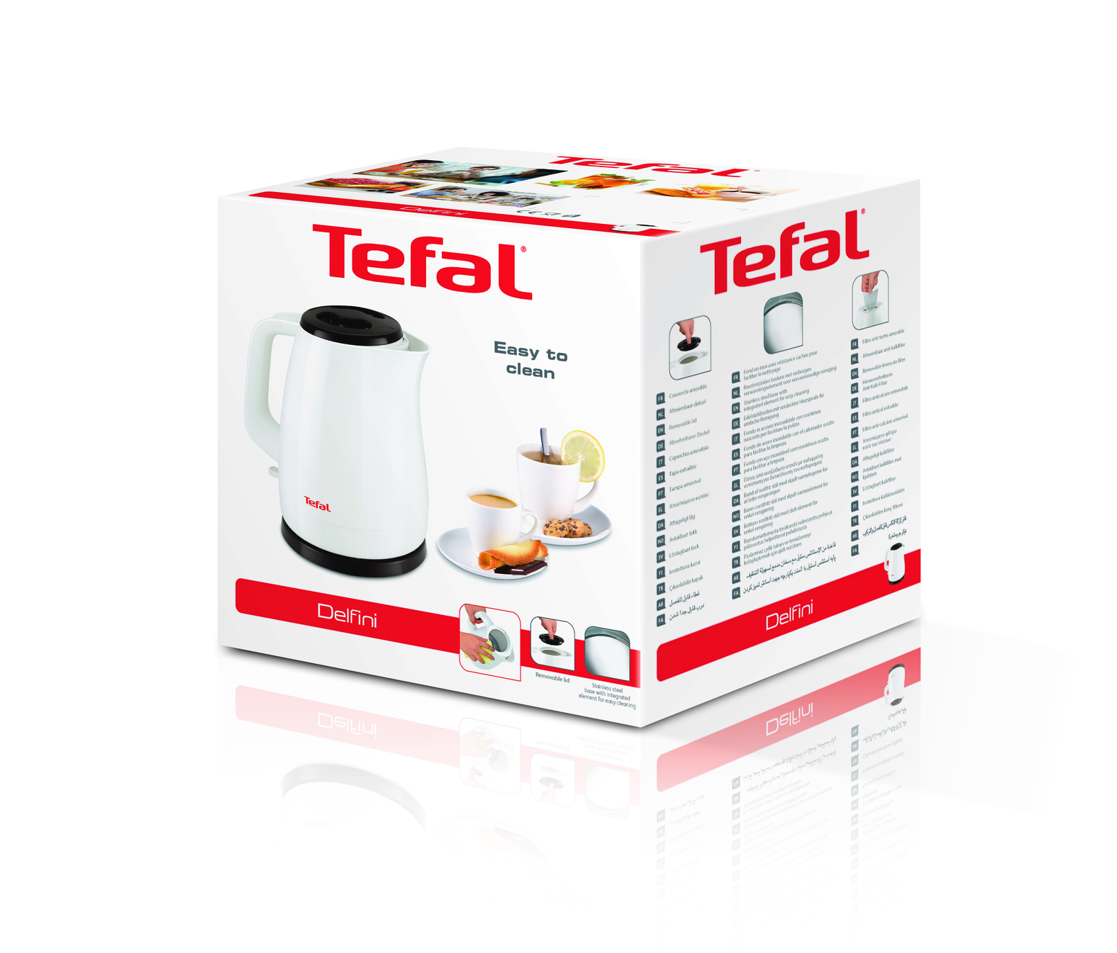 1048430 Электрочайник Tefal Delfini KO150130 белый STDN-0092384 - Вид №6