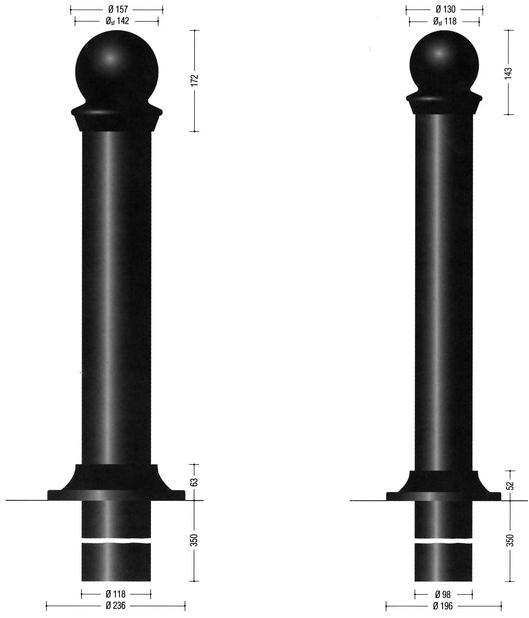 Tegolaia Фиксированный столбик из чугуна sun-id-1391398 - Вид №1