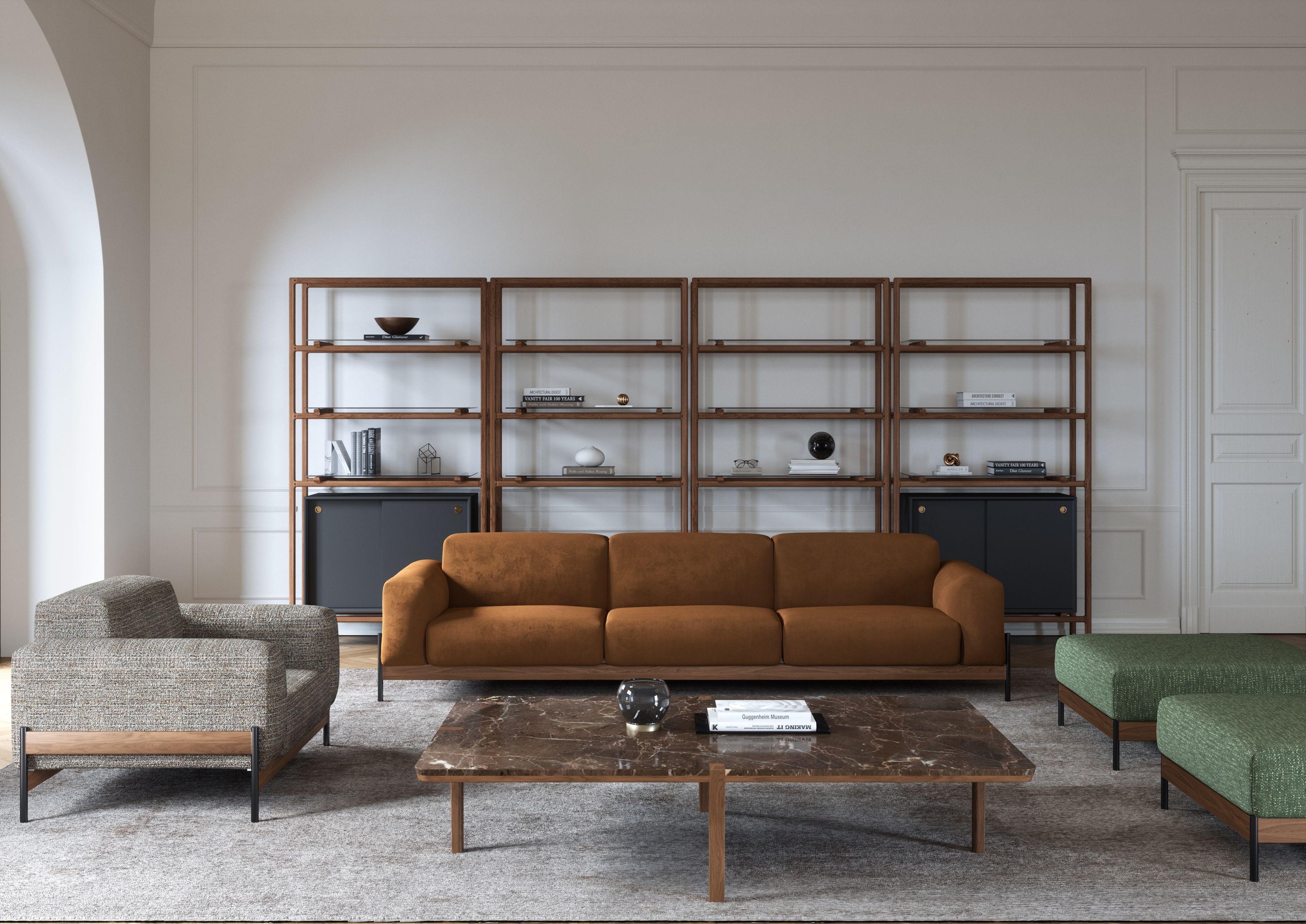 3-местный тканевый диван Wewood Bowie ARCH-00069877 - Вид №1