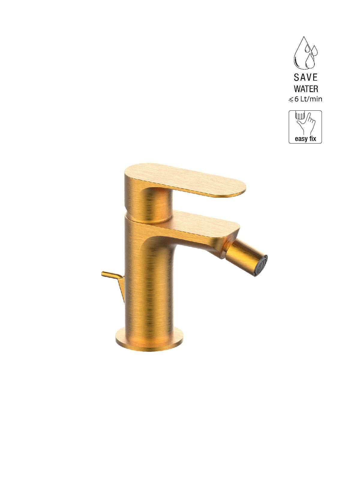 Однорычажный смеситель для биде с ограничителем расхода Rubinetterie Frattini Lea ARCH-00107186 - Вид №7