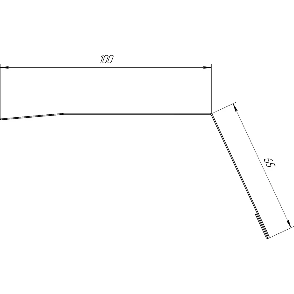 Планка карнизная 100x65 мм 2 м 0.4 мм оцинкованный 84427765 STLM-2192608 Santreyd  - Вид №1