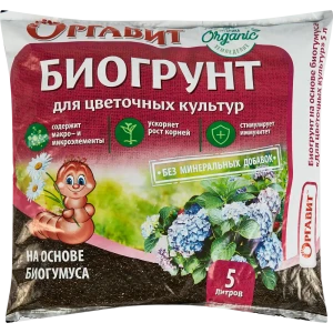 Биогрунт на основе биогумуса для цветущих растений 5 л