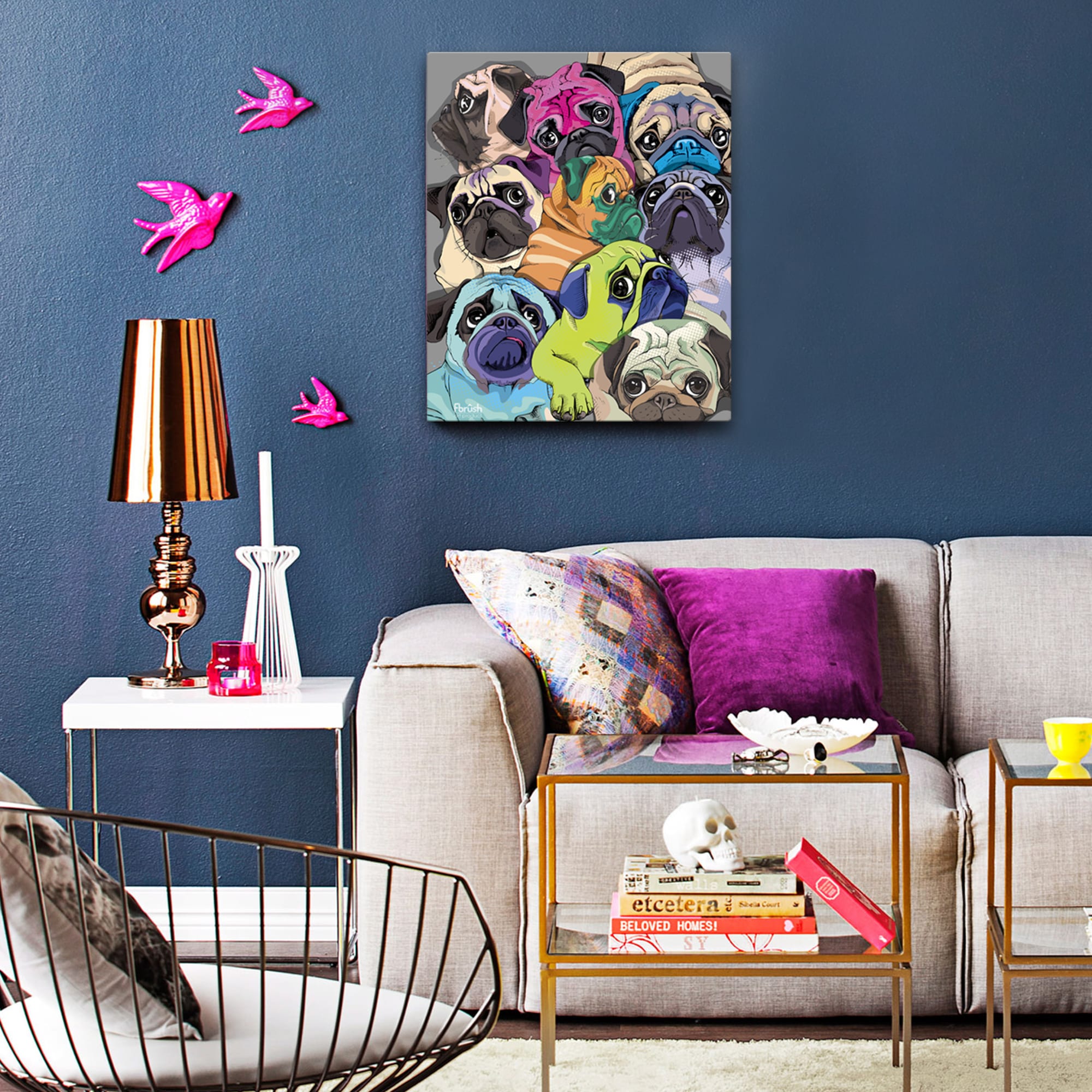 Картина на холсте "Мопсы" 40×50 см FBRUSH для детской комнаты 82887130 STLM-0037516 - Вид №3