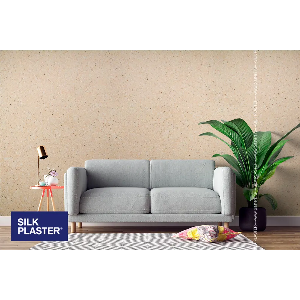 Жидкие обои Silk Plaster Absolute А303 0.83 кг цвет персиковый 82736075 STLM-2038023  - Вид №4