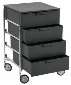 Тумбочка прикроватная черная с 4 ящиками Mobil KARTELL ДЛЯ ЖИЗНИ 012064 Черный