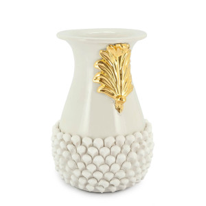 201037-18 ABHIKA ВАЗА ИМПЕРО WHITE/GOLD