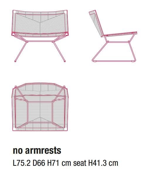 Веревочный сани сад стул MDF Italia ARCH-00111862 - Вид №5