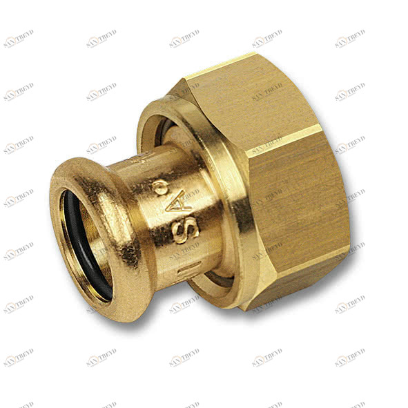 1835928114 SANHA 8359G пресс-фитинг, бронза, разъемн.соед.с плоск.упл. 28x11/4 мм 