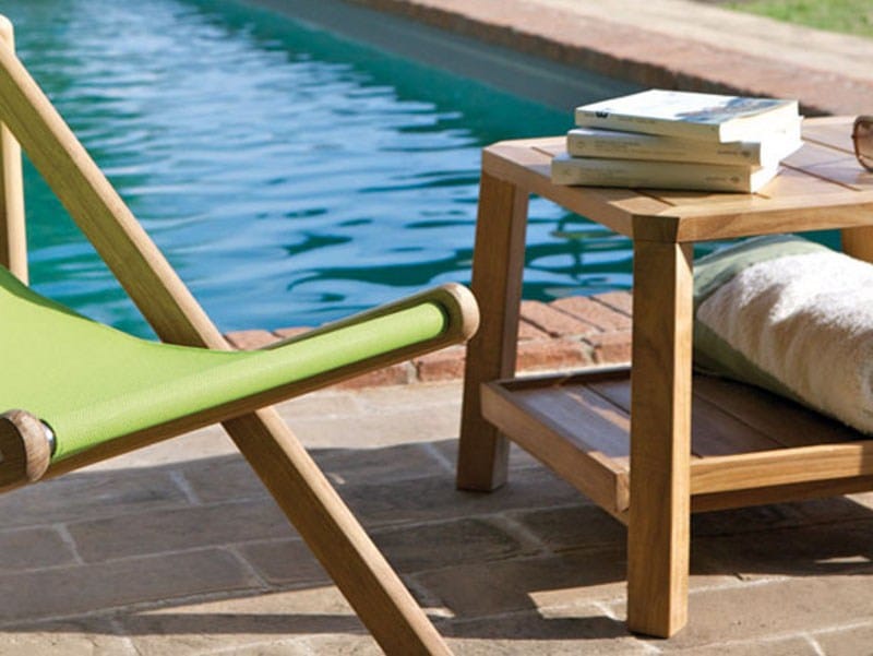 Деревянный садовый журнальный столик с подносом Ethimo Petit club ARCH-00029521 - Вид №2