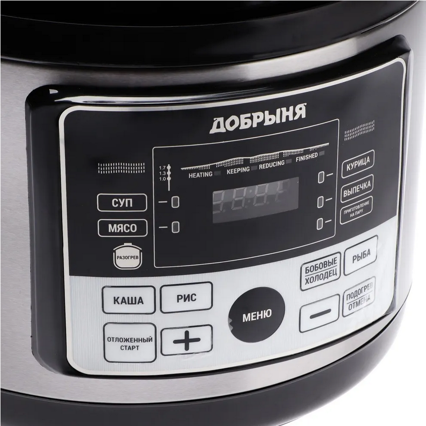 5359359 Мультиварка-скороварка Добрыня DO-1022 серебристый STDN-0143433 - Вид №2