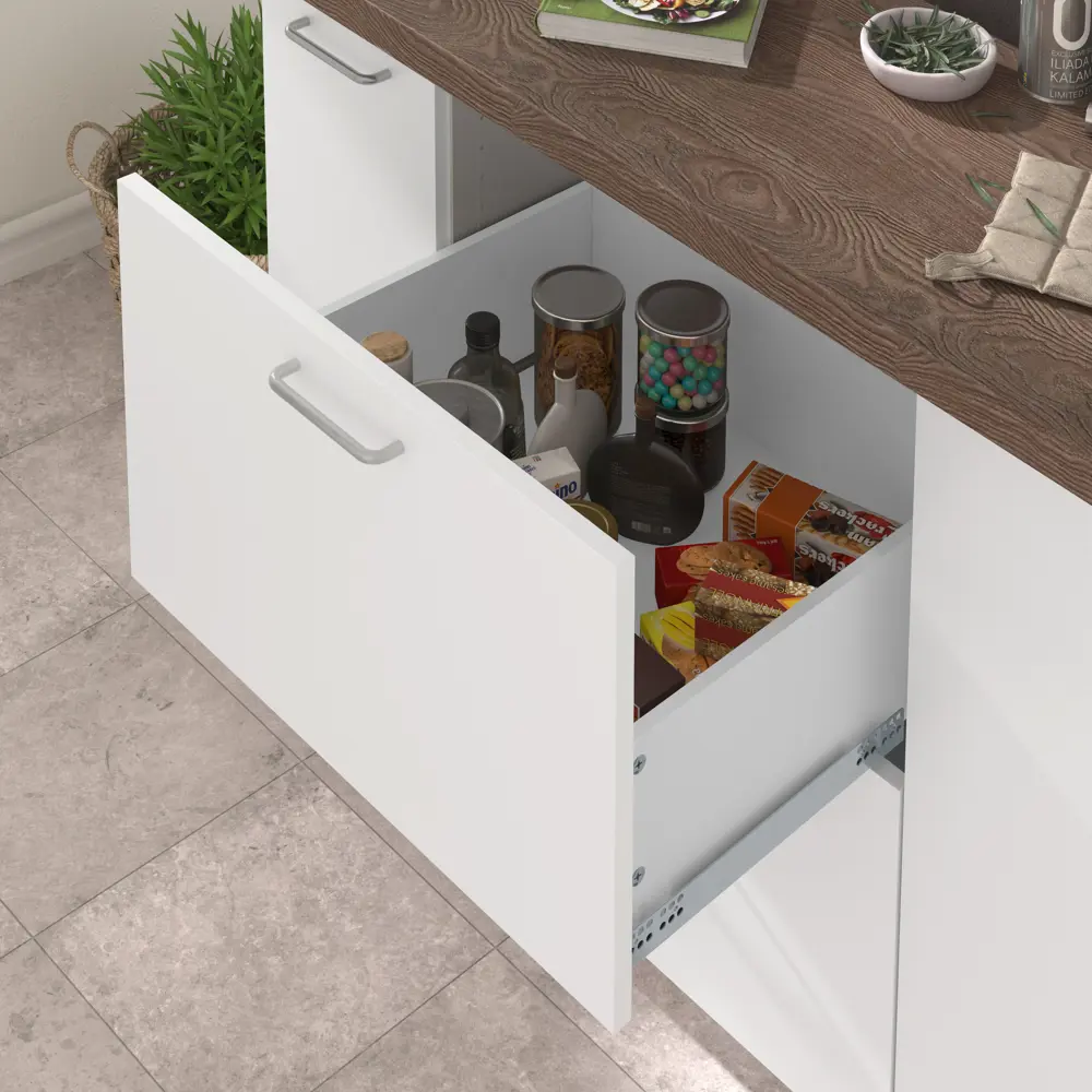 Выдвижной ящик Delinia для кухни 55.2×17.7×51.1 см серый ЛДСП 82169303 STLM-0021006 - Вид №5