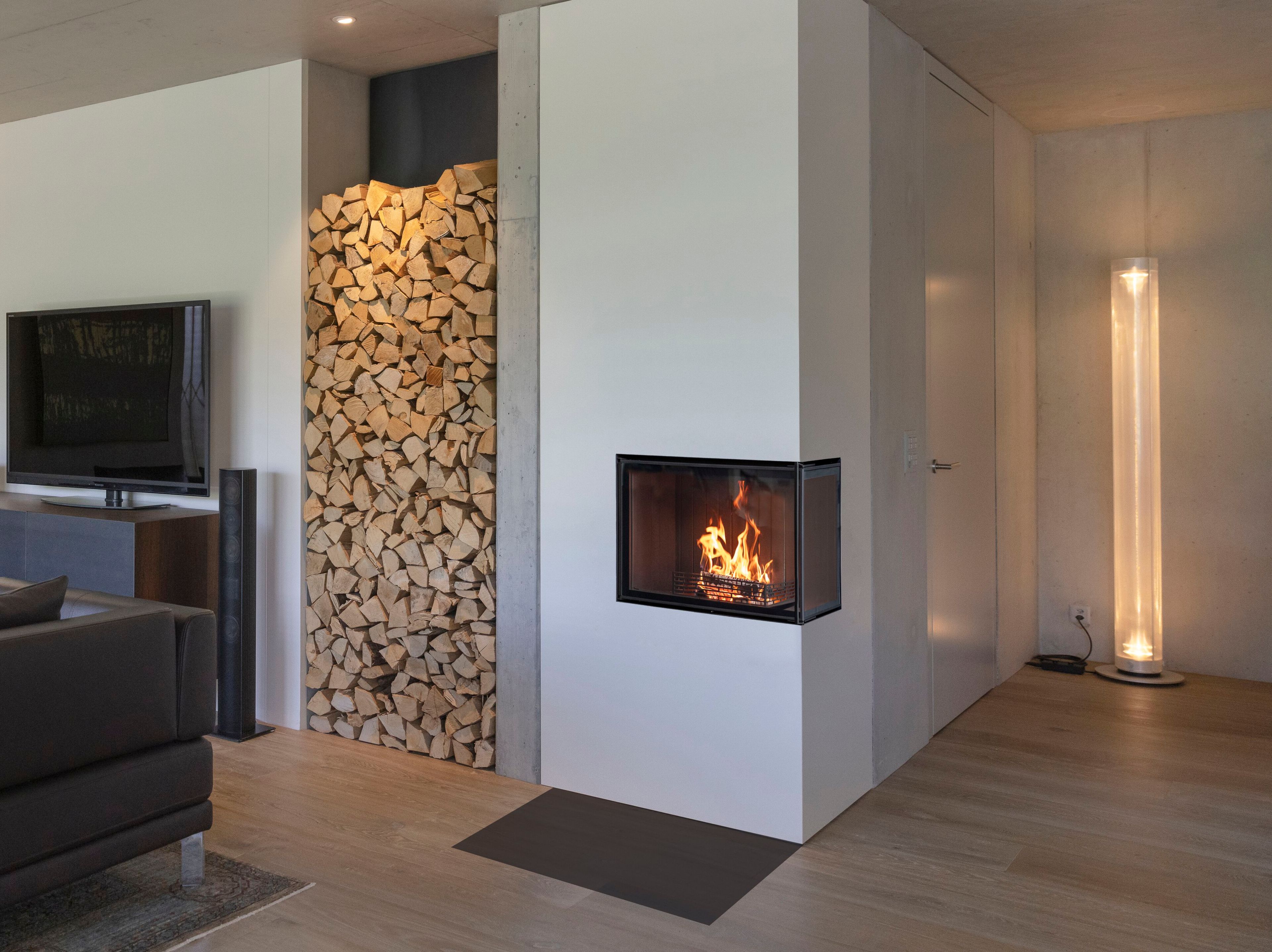 Стальной дровяной угловой камин RÜEGG K ARCH-00059142 - Вид №1