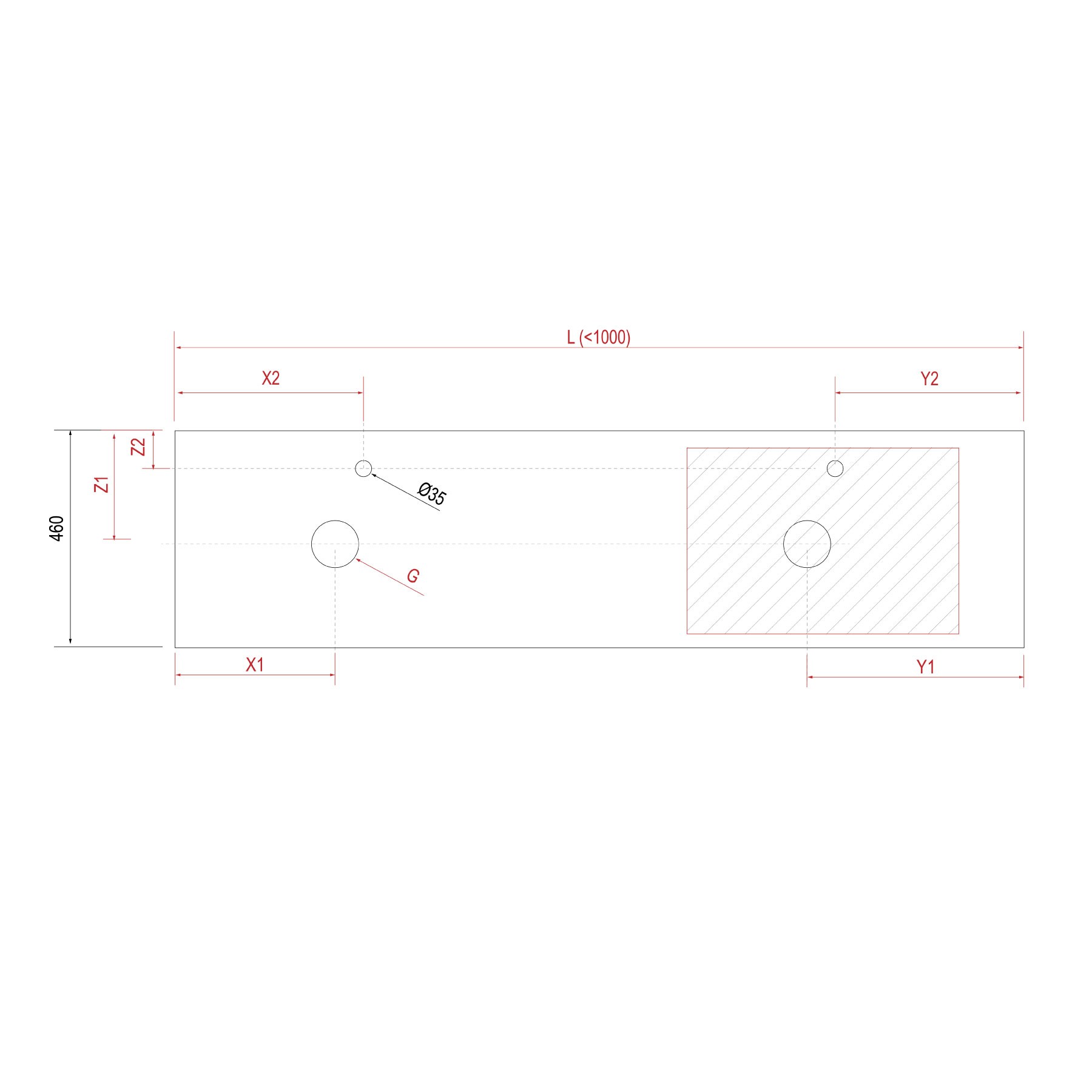 23165 SALGAR Столешница механизированная до 1000 GLOSS WHITE 50 мм Глянцевый белый  - Вид №1