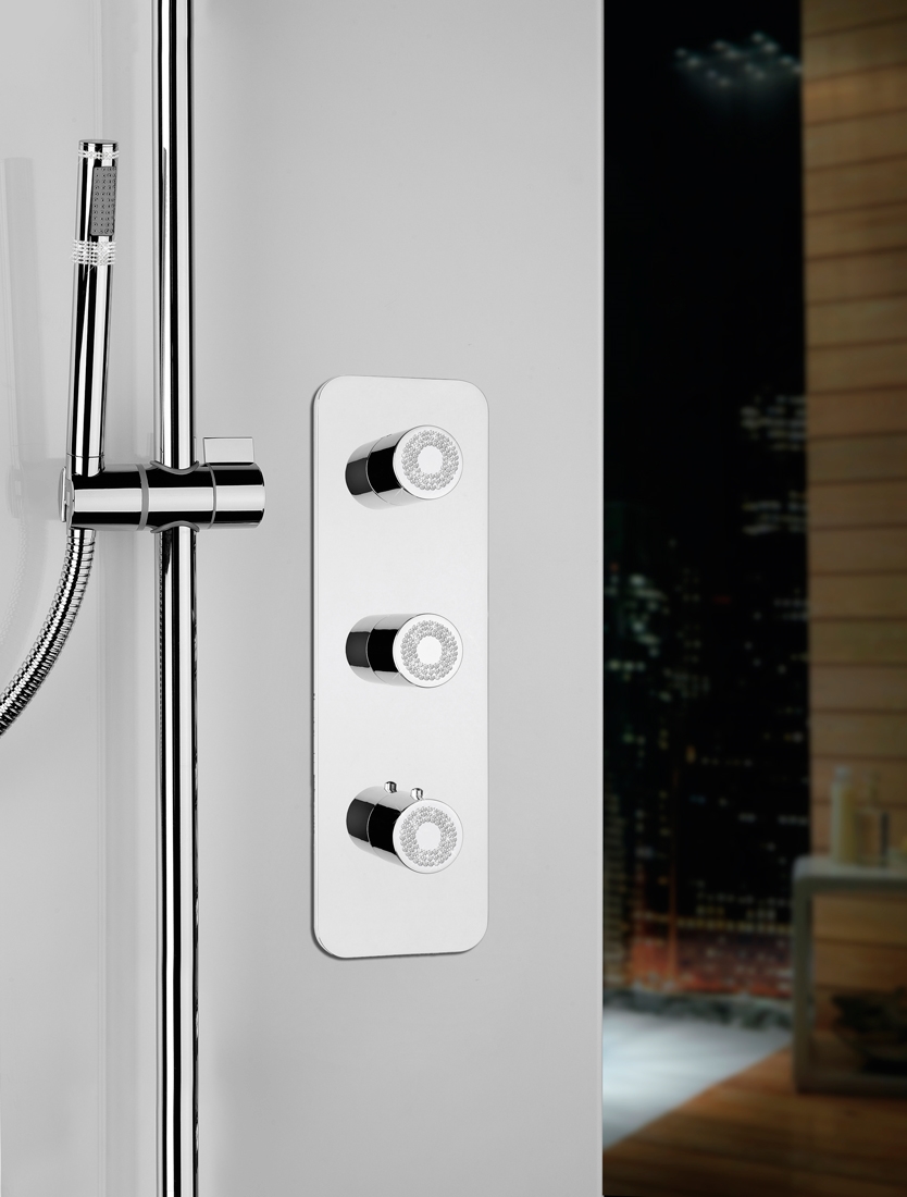 Z031204 + Z030203 000 Смеситель & запорный кран Oki 3 Outlets (with diverter) HP BOSSINI  - Вид №6