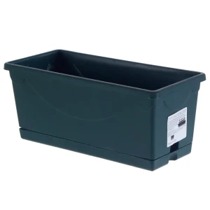 Горшок цветочный для рассады Газонcity 11x25x10 см v1.8 л пластик зелёный