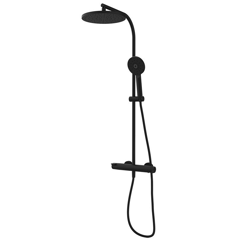 40440402 PREMIUM Черный GRB Сухой смеситель для душа с колонкой Черный GRB MIXERS 