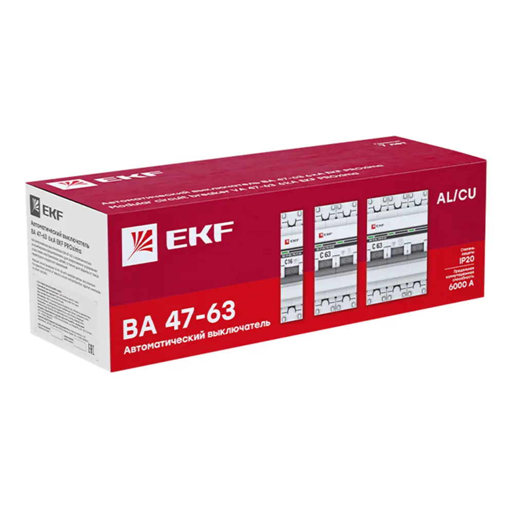 Автоматический выключатель EKF PROxima ВА47-63 1P C10 А 6 кА mcb4763-6-1-10C-pro 82421186 STLM-2171045  - Вид №3