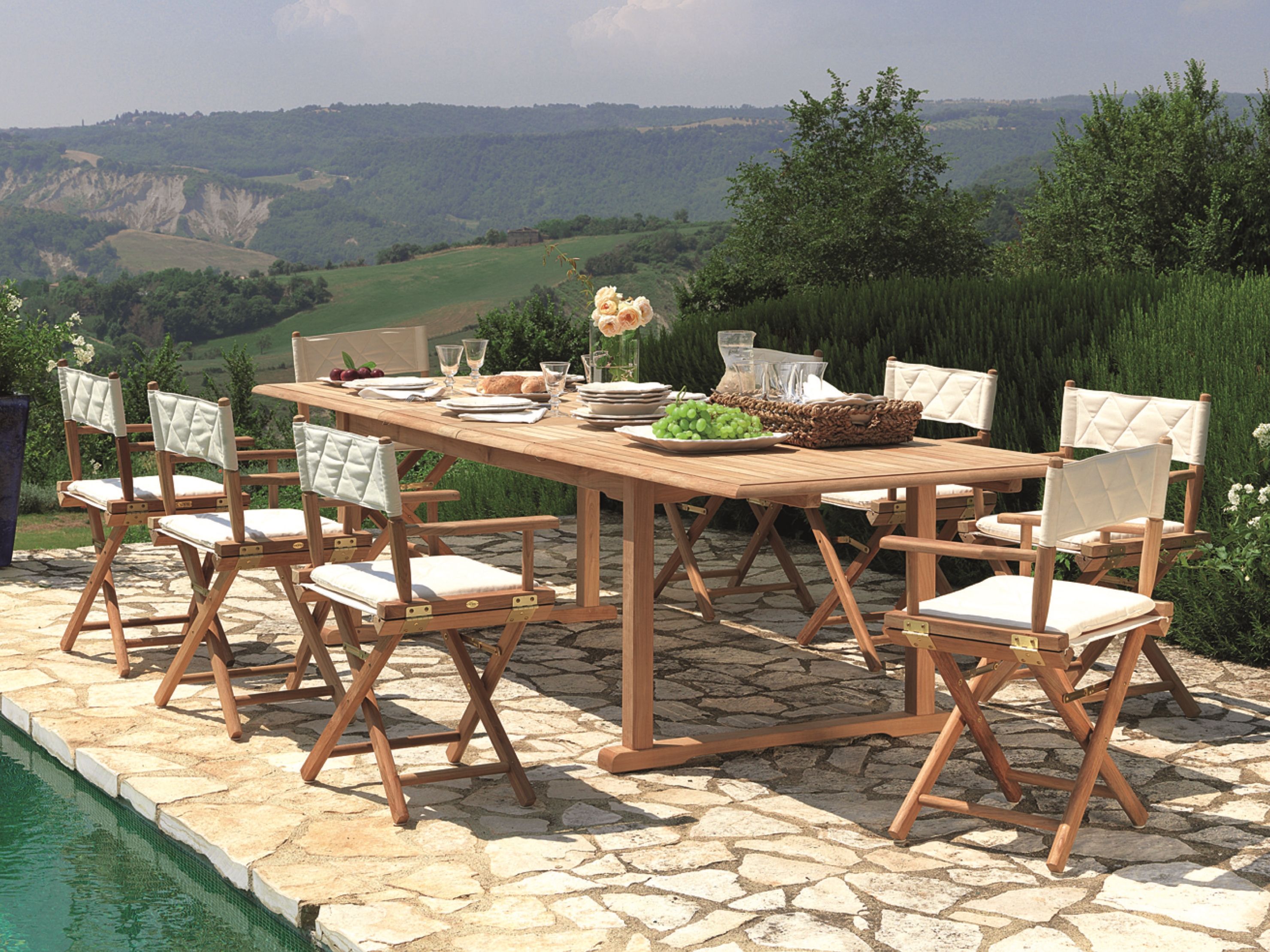 Выдвижной прямоугольный стол из тикового дерева Unopiù Челси ARCH-00046685 - Вид №5