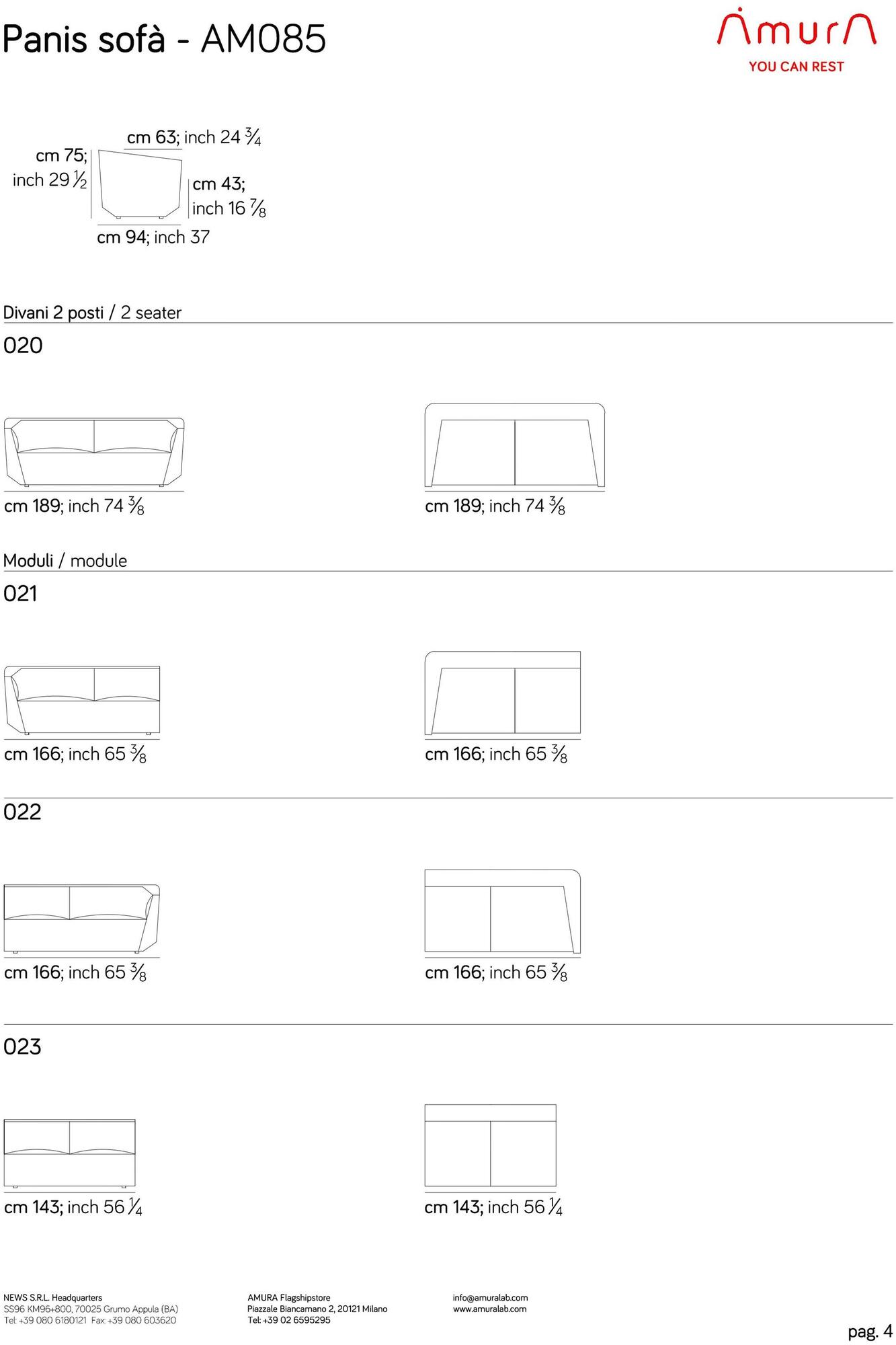 AMURA 3-х местный диван Panis Am085.589 - Вид №9