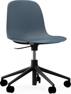 606053 Кресло Swivel 5W Gaslift Black Alu Blue Normann Copenhagen Form