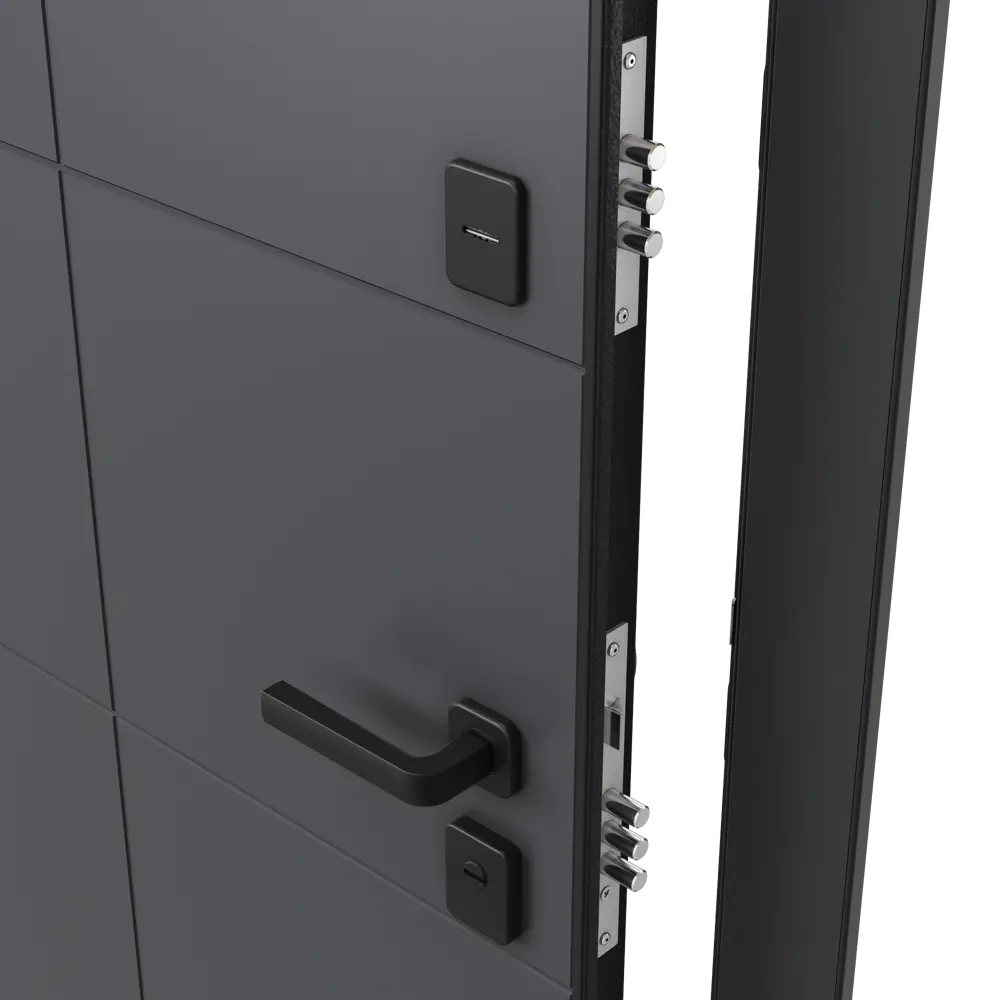 Дверь входная металлическая Гибсон 95x205 см левая скай беленый с зеркалом TOREX STLM-2202041 - Вид №2