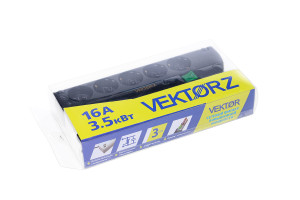 16194470 Сетевой фильтр Z NEW 3.5 кВт черный 5м 16527 VEKTOR